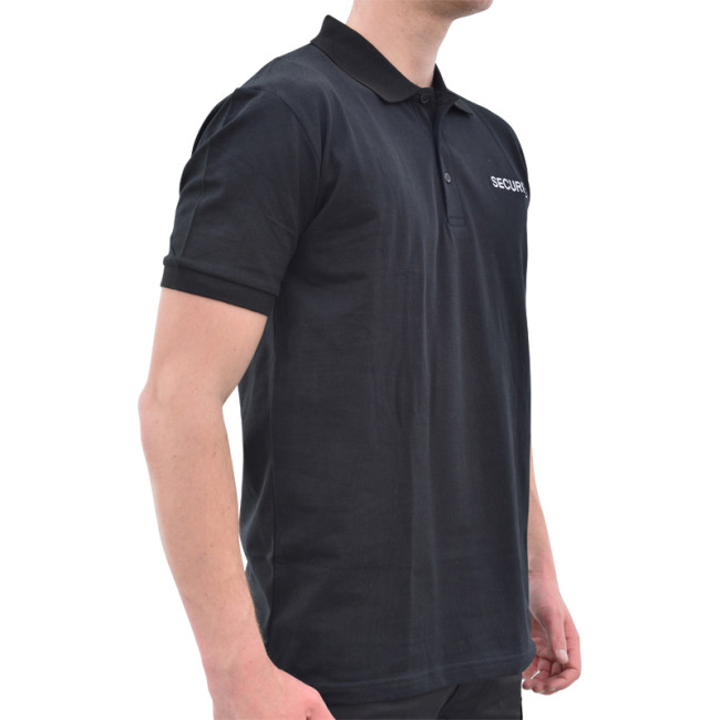 Polo coton Sécurité noir - CityGuard