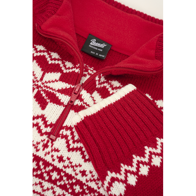 Pull zip norvégien rouge - Brandit