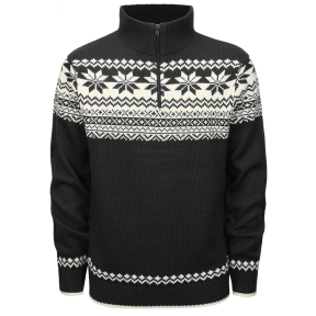 Norweger Pullover mit Reißverschluss schwarz - Brandit
