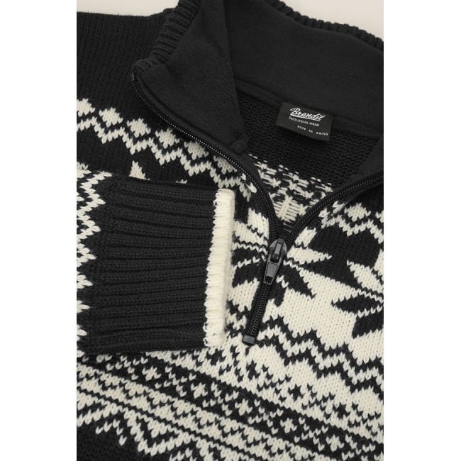 Pull zip norvégien noir - Brandit