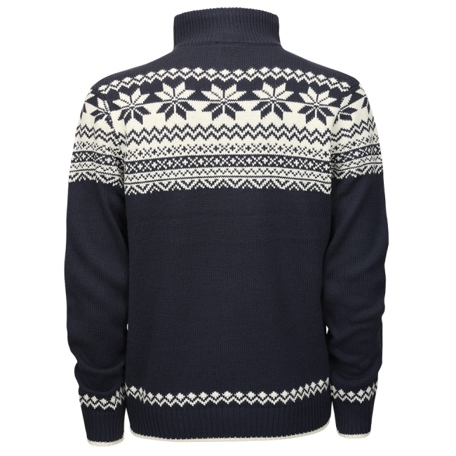 Sweter norweski na zamek granatowy - Brandit