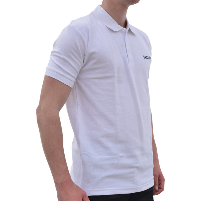 Polo coton Sécurité blanc - CityGuard