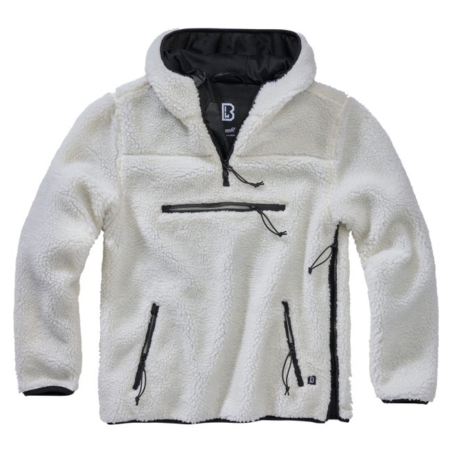 Sweat capuche zip polaire blanc - Brandit