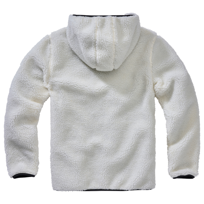 Fleece-Kapuzenpullover mit Reißverschluss weiß - Brandit