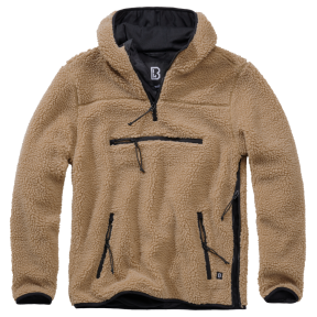 Fleece hoodie met rits kamel - Brandit