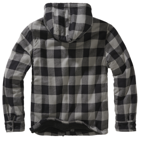 Kapuzenjacke kariert schwarz/grau - Brandit
