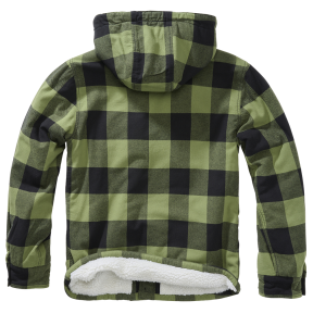 Geruit vest met capuchon zwart/olijf - Brandit