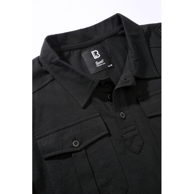 Jon jersey polo met korte mouwen zwart - Brandit