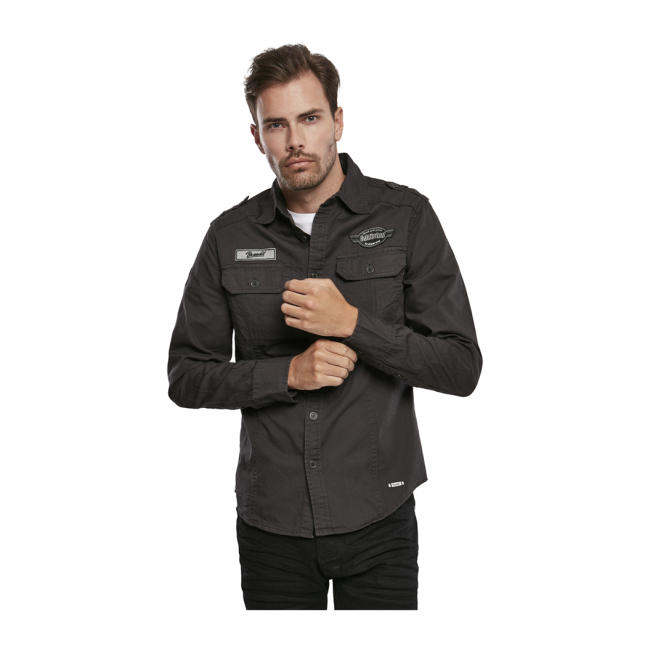 Chemise vintage Luis noir - Brandit
