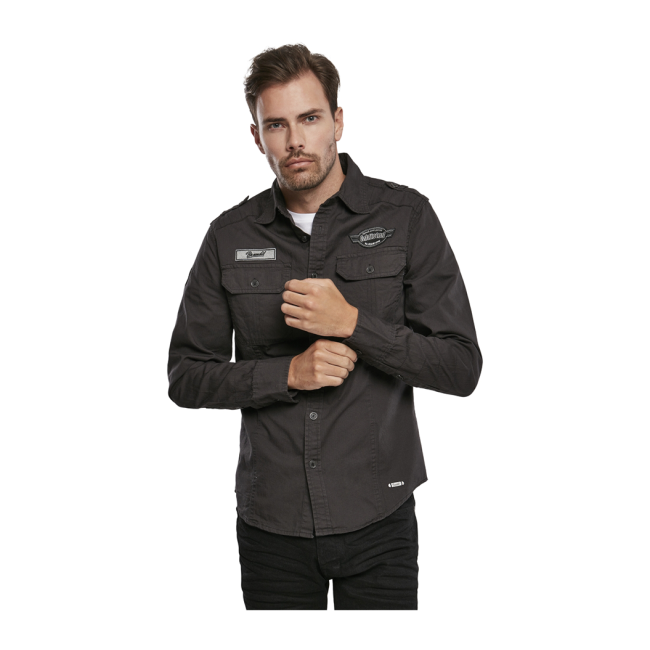 Chemise vintage Luis noir - Brandit