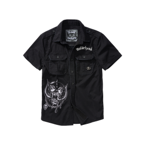 Vintage motorhead shirt zwart korte mouwen - Brandit