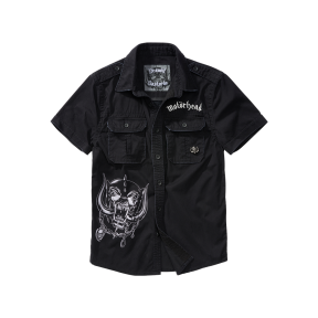 Chemise vintage motorhead noir manches 1/2 - Brandit
