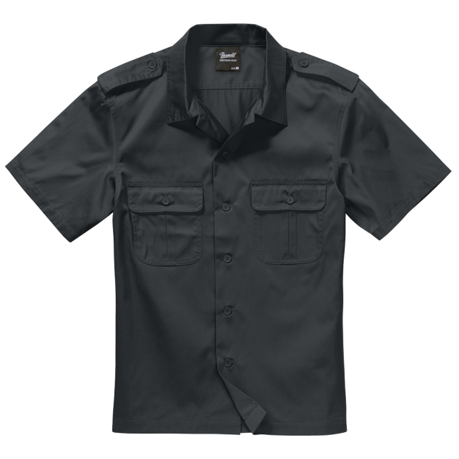 Chemise US manches courtes noir - Brandit