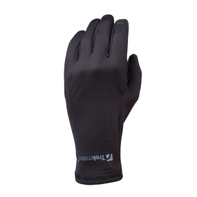 Dünne Handschuhe aus dehnbarem Microfleece TRYFAN schwarz - Trekmates
