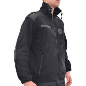 Schwarze Army-Fleecejacke - CityGuard