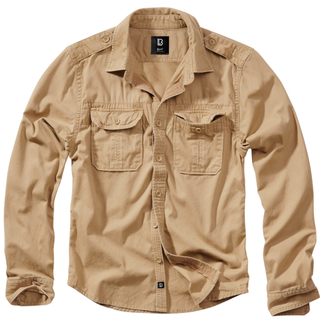 Koszula Vintage z długimi rękawami Military Style Camel - Brandit