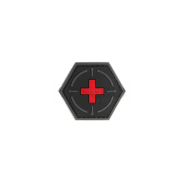 Tactical medic patch rood en zwart - JTG