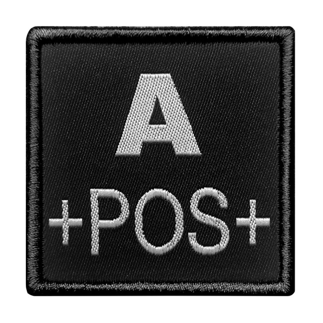 Insigne A+ de groupe sanguin Noir- A10 Equipment