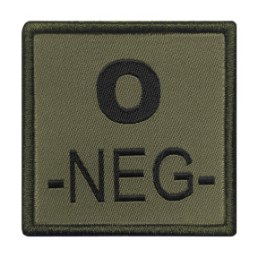 Insigne O- de groupe sanguin Kaki - A10 Equipment