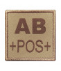 Insigne AB+ de groupe sanguin Coyote - A10 Equipment