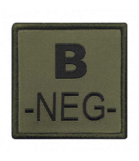 Insigne B- de groupe sanguin Kaki - A10 Equipment