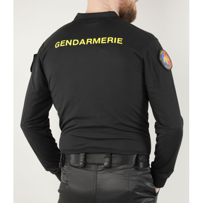 Polo Gendarmerie Mobile Cooldry + Velcros Noir - Patrol