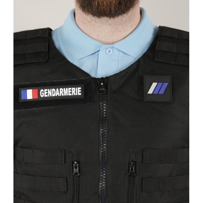 Bande PVC Gendarmerie avec drapeau français Bande PVC Gendarmerie avec drapeau français