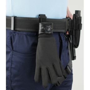 Handschuhhalter aus schwarzem Leder - GK Pro