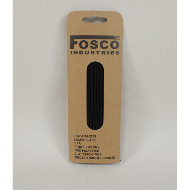Schwarze Schnürsenkel 180 cm - Fosco Industries