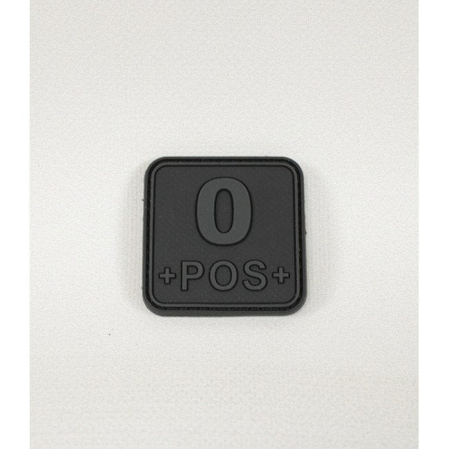 Patch carré groupe sanguin O+ blackops - JTG Patch carré groupe sanguin O+ blackops - JTG