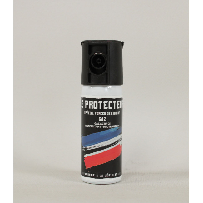 Aérosol gaz lacrymogène CS spécial forces de l'ordre50ml - Le Protecteur