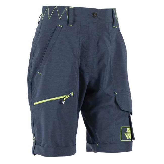 Dames werkbermuda Sharon marine/fluogeel - North Ways