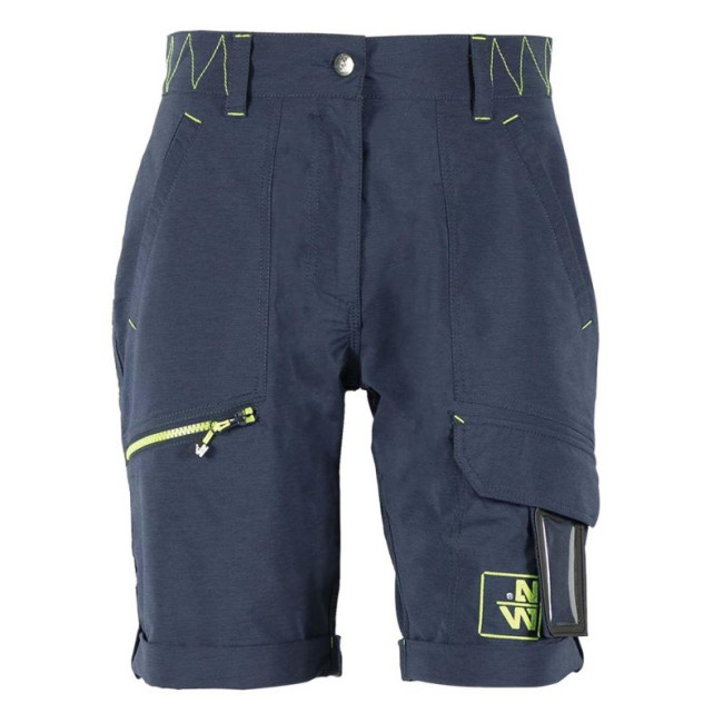 Bermuda de travail femme Sharon marine/jaune fluo - North Ways