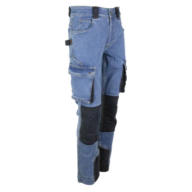 Pantalon de travail NEO - Bleu Lavé - Nine Worths