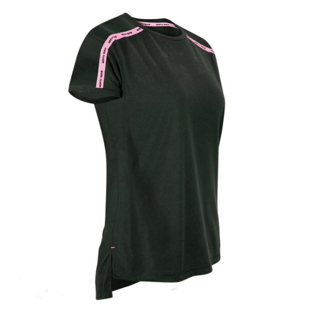 MIA Women's Short-Sleeve Work T-Shirt - Black/Fuchsia - Nine Worths