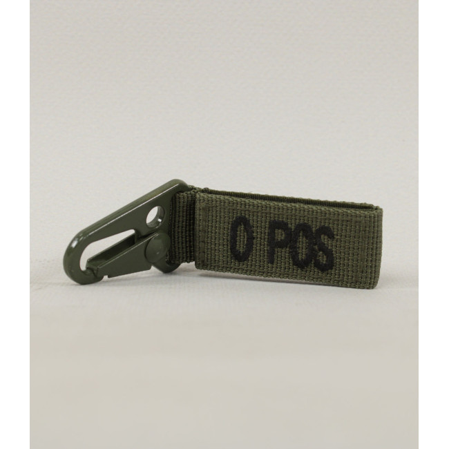 Porte clé tactique groupe sanguin O+ Vert OD - Miltec Porte clé tactique groupe sanguin O+ Vert OD - Miltec