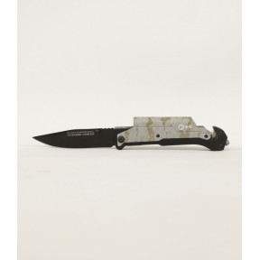 Taschenmesser mit Feuerstein und Taschenlampe Digital Camo - K25