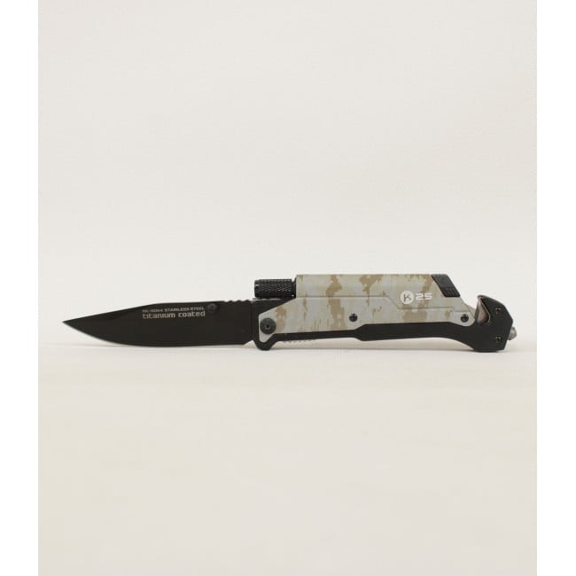 Couteau de poche silex et torche Digital Camo - K25