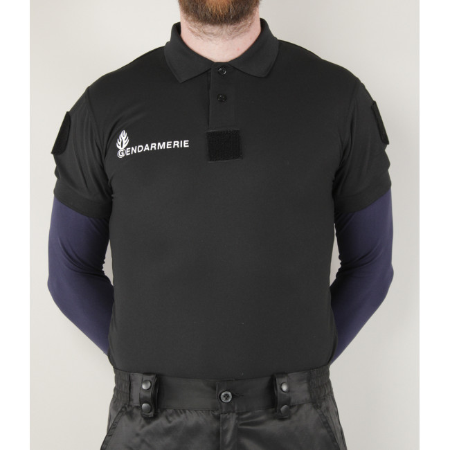 Poloshirt Gendarmerie Departementale Cooldry + Klettverschlüsse Schwarz - Patrol