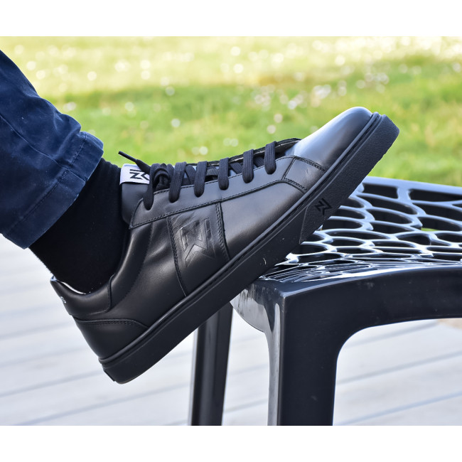 Skórzane buty robocze Mael czarne - Nordways