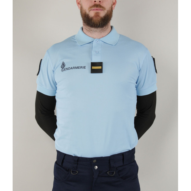 Polo respirant Gendarmerie Bleu + velcros - Patrol