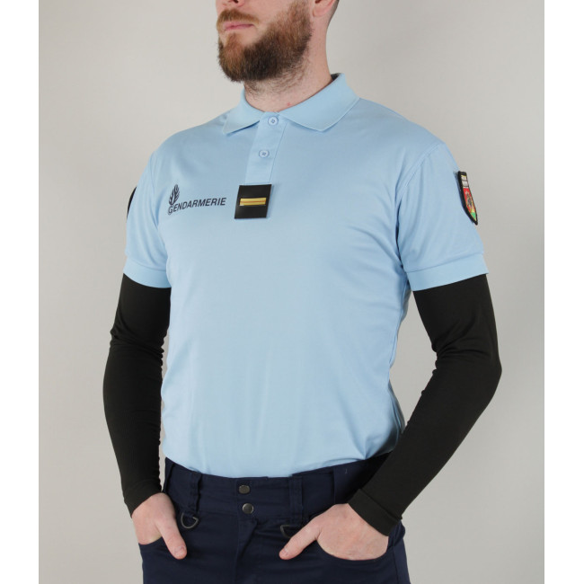 Polo respirant Gendarmerie Bleu + velcros - Patrol
