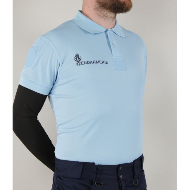 Polo respirant Gendarmerie Bleu + velcros - Patrol