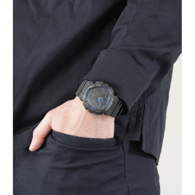 G-Shock Classic GA-100 horloge zwart/blauw - Casio