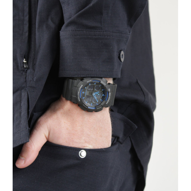 Montre G-Shock Classic GA-100 noir/bleu - Casio
