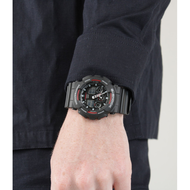 Reloj G-Shock GA-100 - Negro/Rojo - Casio