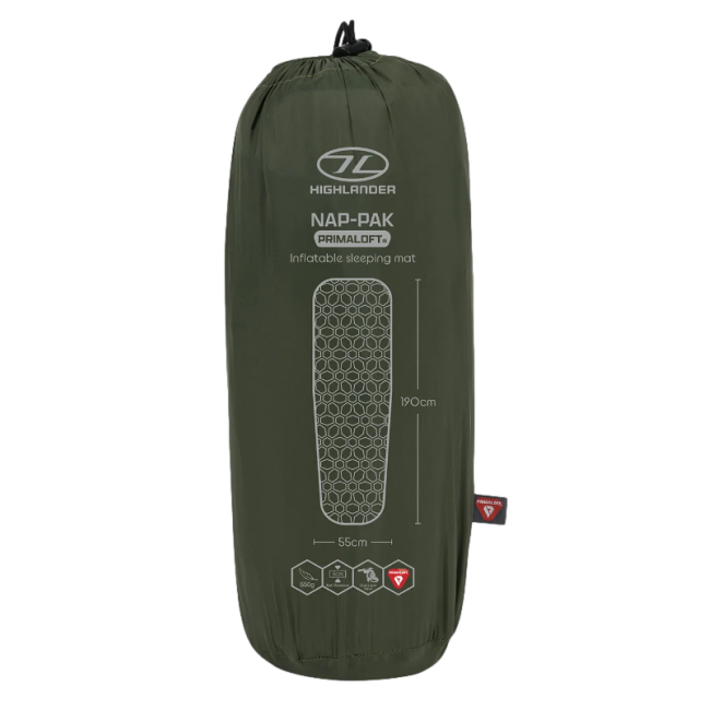Matelas gonflable NAP PAK Primaloft olive - Highlander