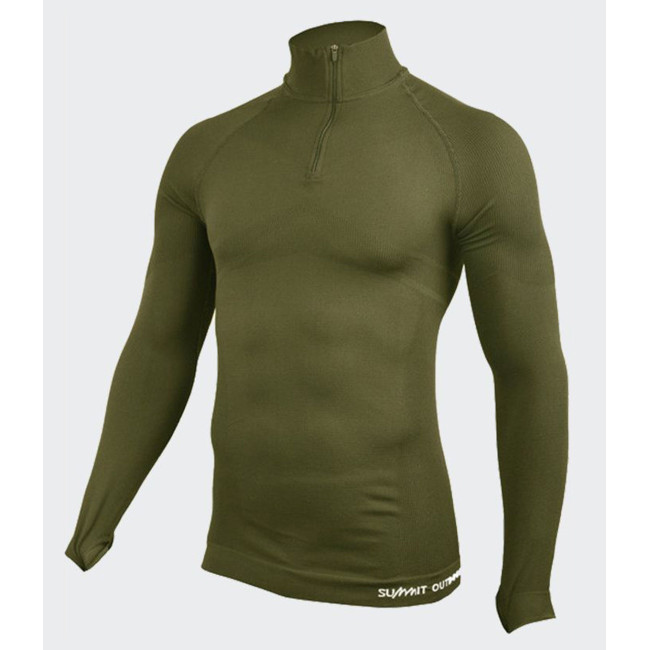Sweat col zip ALASKA Extreme line Vert OD - Summit Outdoor