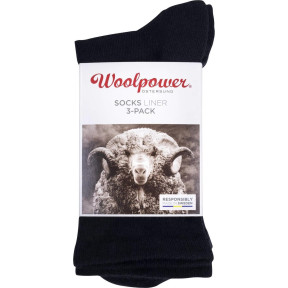 Zestaw 3 par skarpet Liner Classic Czarny - Woolpower
