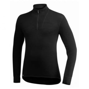 Tee-shirt manches longues avec zip Turtleneck 400 Noir - Woolpower